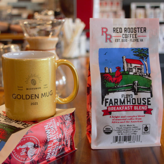 Organic Floyd Farmhouse Breakfast Blend - Roasted Coffee for Everyday Home Brewing