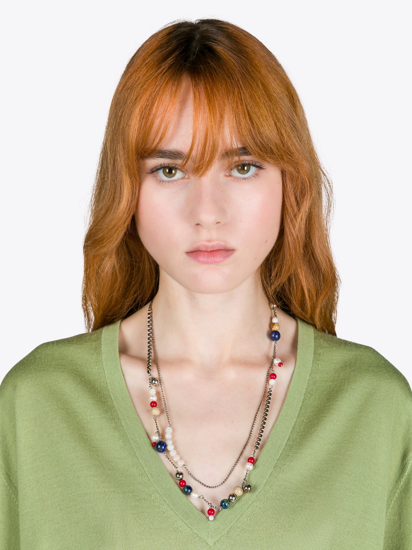Pearl And Stone Necklace