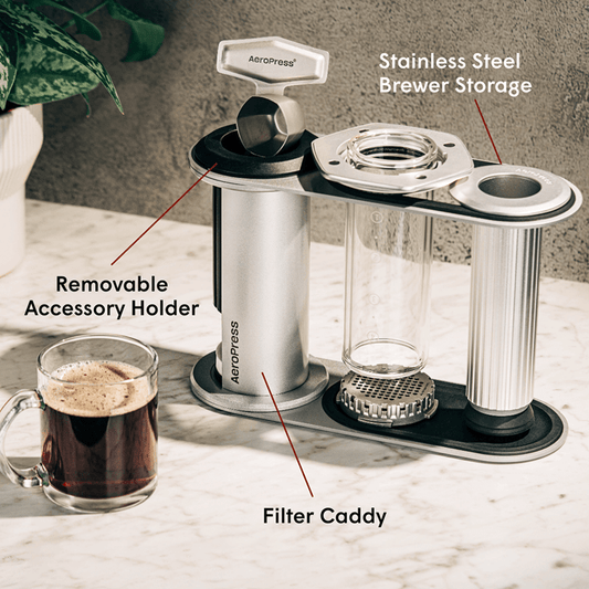 AeroPress Organizer Stand - Stainless Steel - Coffee Station Organizer for Everyday Use