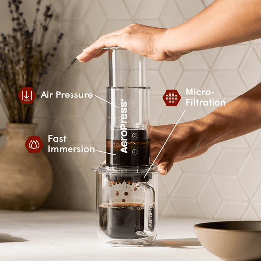 AeroPress Coffee Maker - Clear and Colors - Coffee Press for Smooth Everyday Brewing