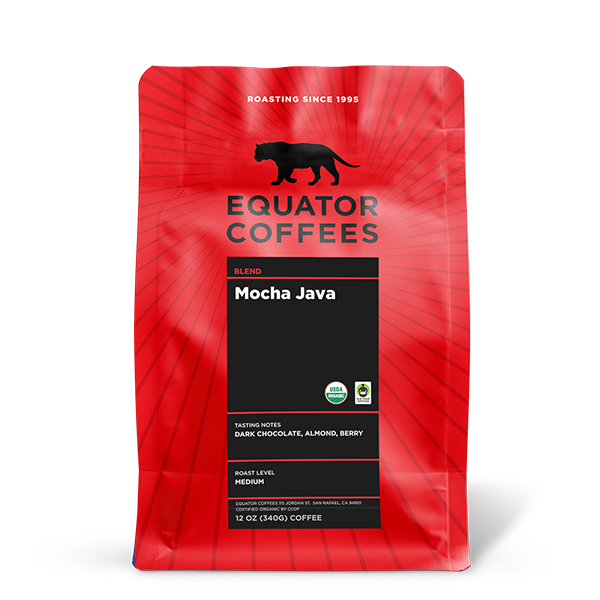 Mocha Java Fair Trade Organic 12 oz - Roasted Coffee for Everyday Home Brewing