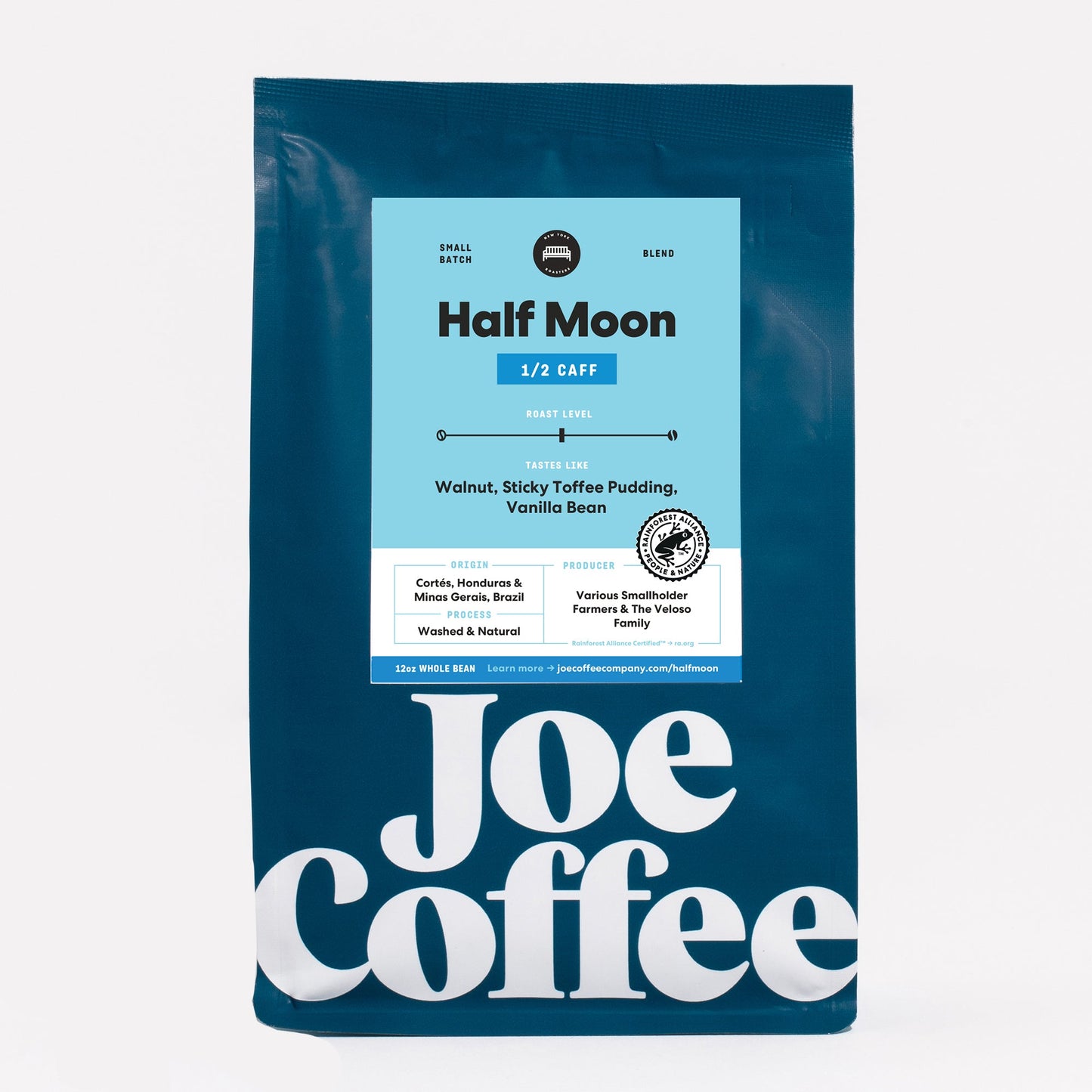 Half Moon Half Caff 2 lb - Roasted Coffee for Everyday Home Brewing