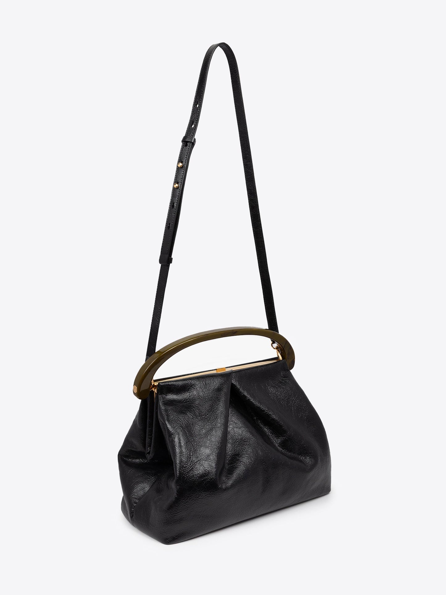 Pleated Leather Bag