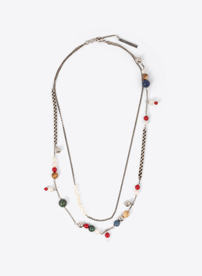 Pearl And Stone Necklace