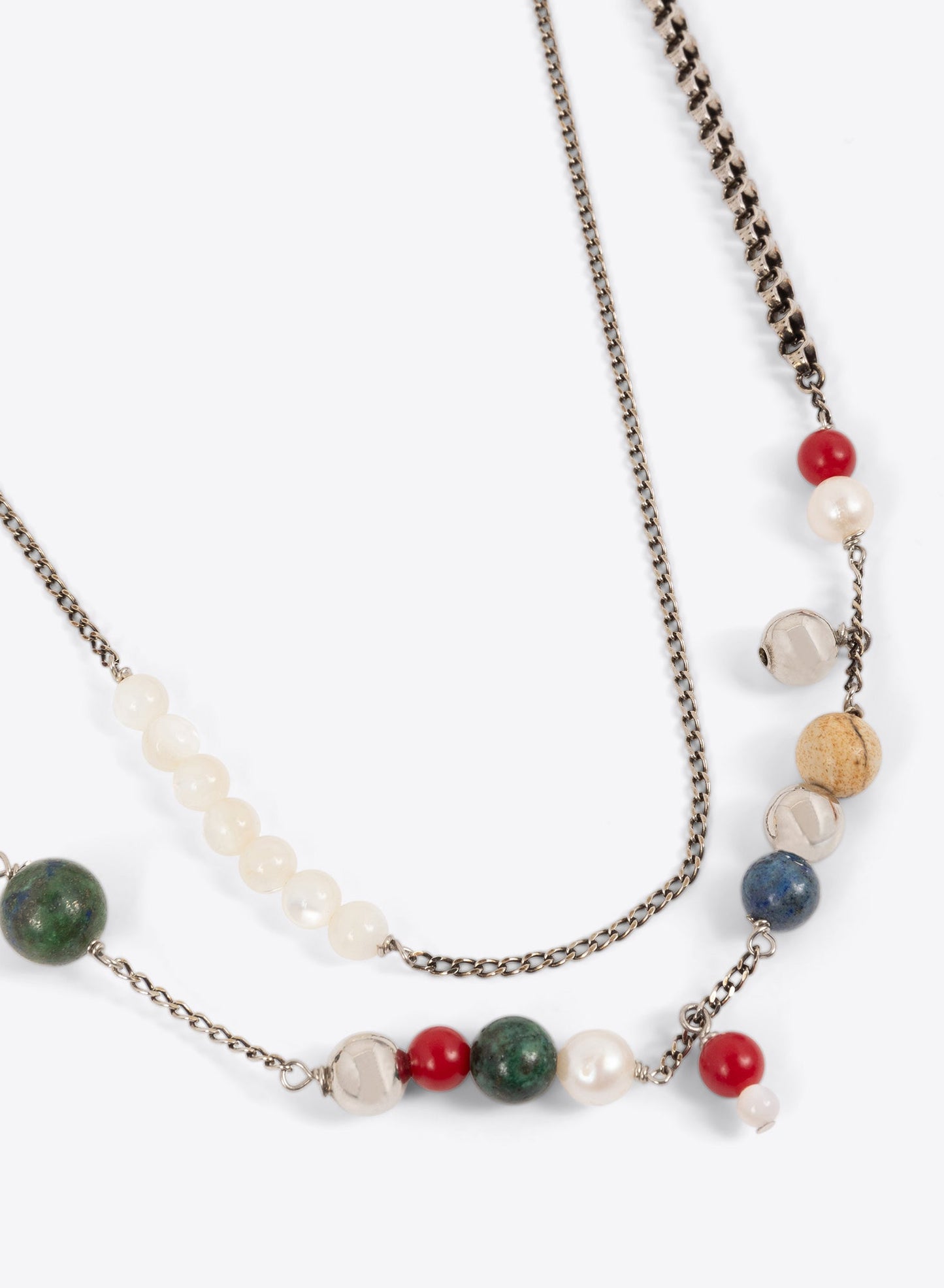 Pearl And Stone Necklace