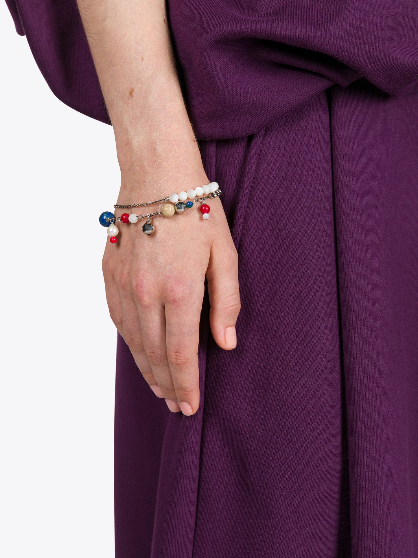 Pearl And Stone Bracelet