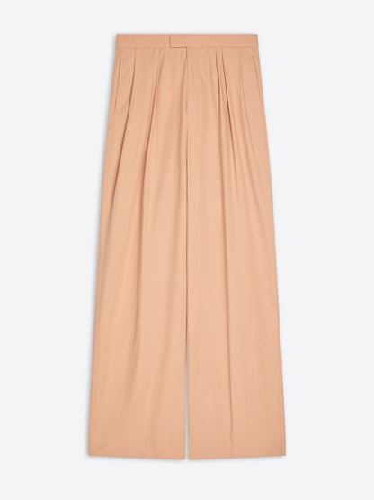 Pleated Cotton Poplin Pants