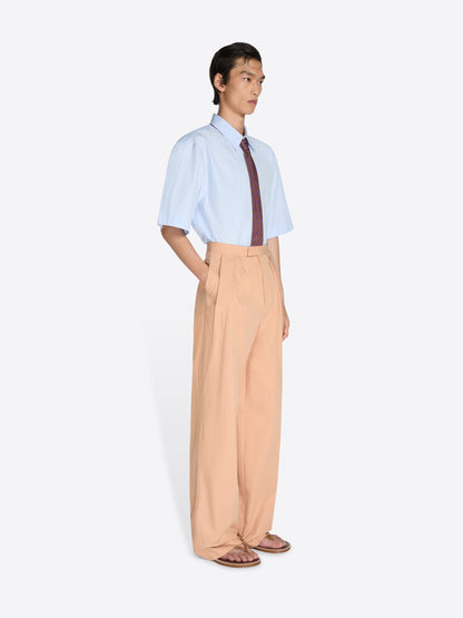 Pleated Cotton Poplin Pants