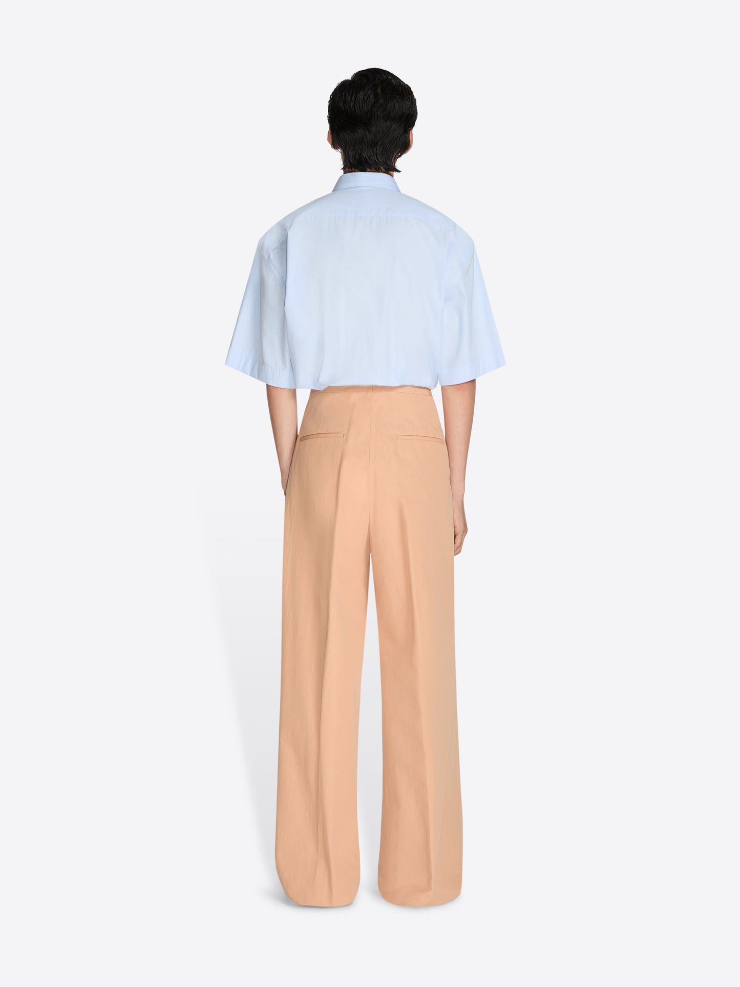 Pleated Cotton Poplin Pants