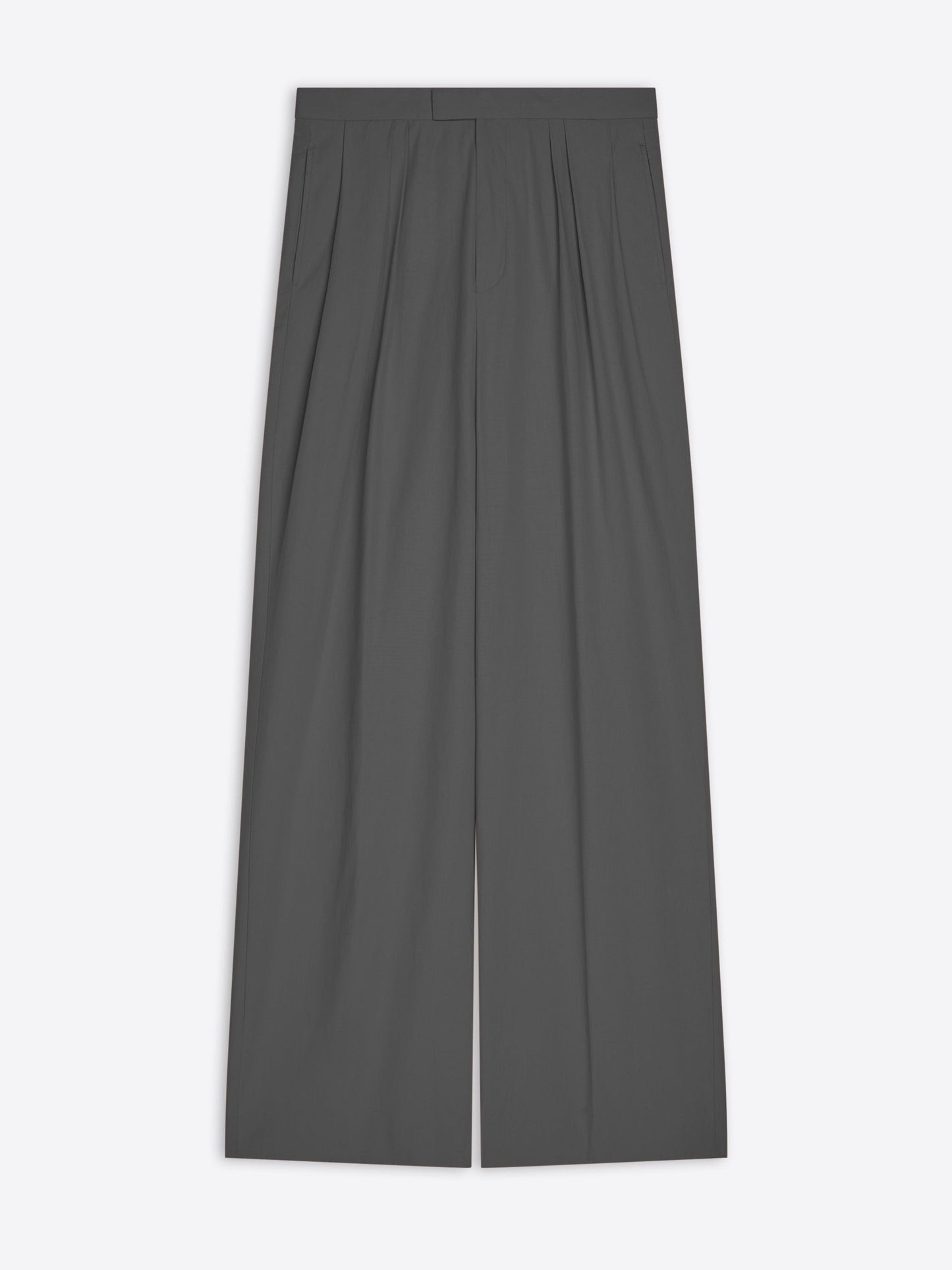Pleated Cotton Poplin Pants