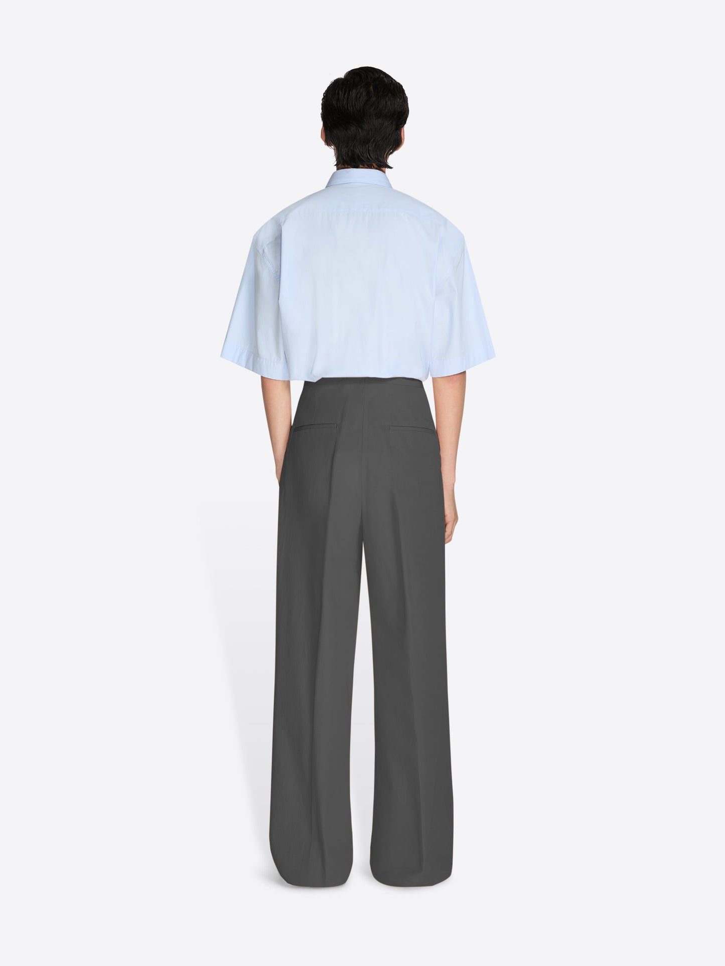 Pleated Cotton Poplin Pants