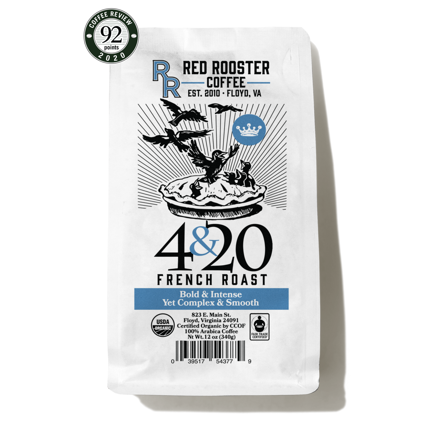 Organic 4 and 20 French Roast - Roasted Coffee for Everyday Home Brewing