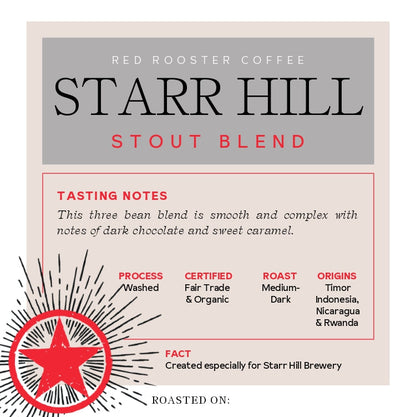 Organic Starr Hill Stout Blend - Roasted Coffee for Everyday Home Brewing