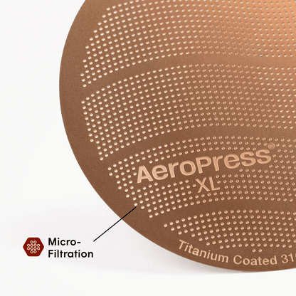 AeroPress Gold Tone Filter - XL - Reusable Coffee Filter for Everyday Brewing