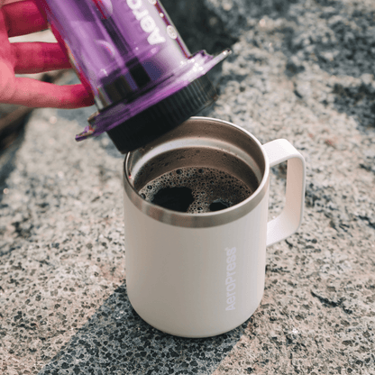 AeroPress Travel Coffee Mug - Stainless Steel - Coffee Drinkware for Home and Travel