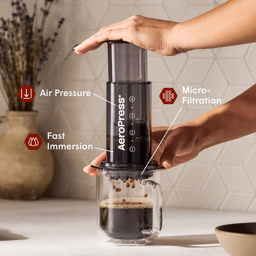 AeroPress Coffee Maker - Clear and Colors - Coffee Press for Smooth Everyday Brewing
