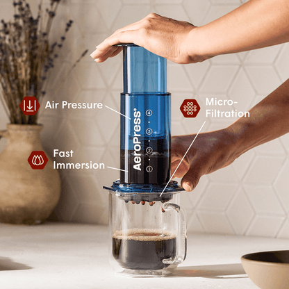 AeroPress Coffee Maker - Clear and Colors - Coffee Press for Smooth Everyday Brewing