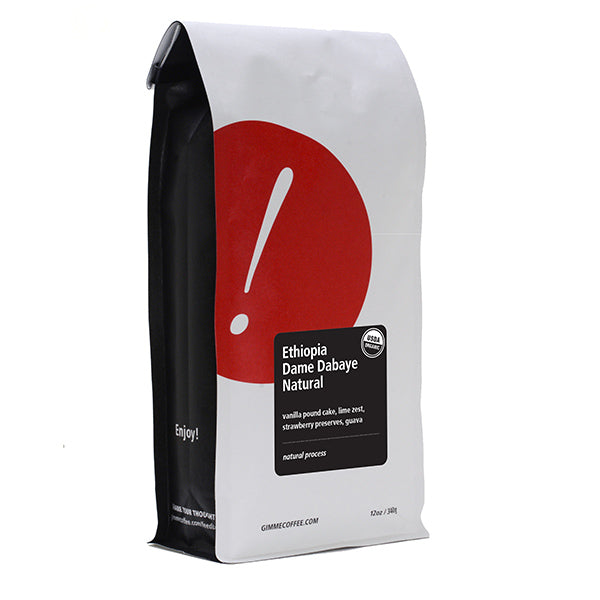 Ethiopia Dame Dabaye Natural (Organic) 12 oz - Roasted Coffee for Everyday Home Brewing