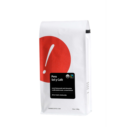 Peru Sol Y Cafe Fairtrade Organic 2 lb - Roasted Coffee for Everyday Home Brewing