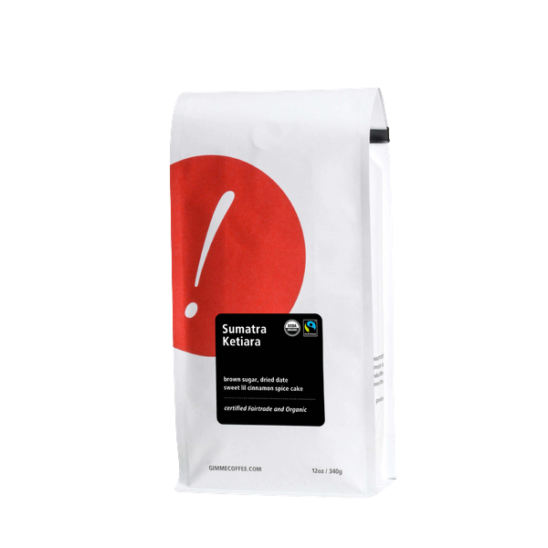Sumatra Ketiara Fairtrade Organic 12 oz - Roasted Coffee for Everyday Home Brewing